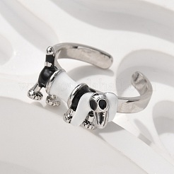 Латунные эмалевые манжетные кольца RJEW-C120-24P