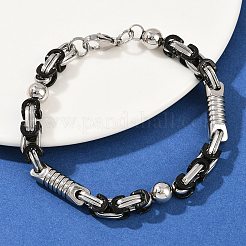 201 браслет-цепочка византийского образца из нержавеющей стали для женщин BJEW-B143-09EBP