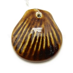 Luminoso porcellanato smaltato shell pendenti di ceramica fili&nbsp;PORC-O003-01