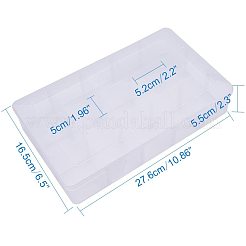 Прямоугольник пластиковые контейнеры для хранения бисера&nbsp;CON-PH0002-05