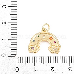 1 ciondolo in ottone micro pavé di zirconi cubici&nbsp;KK-YW0003-90