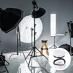 Runde Lampenabdeckung aus Stoff für Fotografie&nbsp;DIY-WH020079-025A