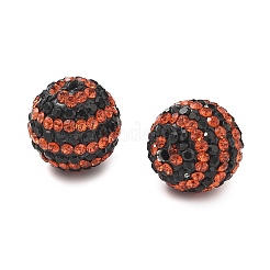 Полосатый узор на тему хэллоуина полимерная глина стразы бусины CLAY-NH0001-01B