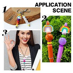 8шт 4-х цветные силиконовые бусины SIL-SC0001-12