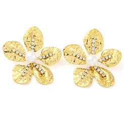 304 Edelstahl Blumen Ohrstecker für Damen&nbsp;EJEW-U023-04G-02