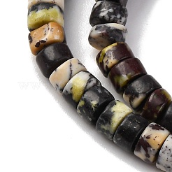 Бусы из натуральной желтой бирюзы (яшмы) G-L624-I01-2x4mm