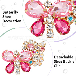 2 шт. съемные пряжки для обуви со стразами из сплава FIND-AR0004-59