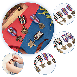 4 шт. 4-х стильная медаль из сплава на лацкан JEWB-GA0001-06