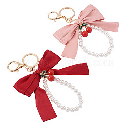 2 шт. 2-цветные брелки из полиэстера&nbsp;KEYC-TA0001-52A