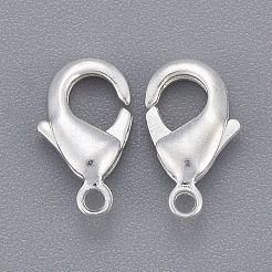 シルバーカラーメッキブラスカニカン  オウムトリガークラスプ  ニッケルフリー  10x5x3mm  穴：1mm&nbsp;X-KK-901-S-NF
