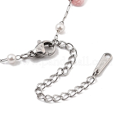 Натуральные клубничные кварцевые самородки звенья цепи ожерелья NJEW-H041-06P-05