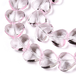 Brins de perles de verre transparentes&nbsp;X1-GLAA-T023-13F