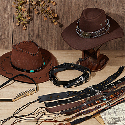 14 bande de chapeau en cuir PU de 14 styles&nbsp;AJEW-OC0015-69