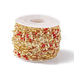 Экологически чистые латунные плоские круглозвенные цепи ручной работы CHC-E025-03G