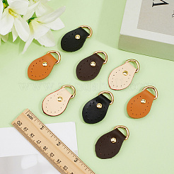 8 шт. 4-х цветные головки молний из коровьей кожи PURS-CL0001-01A