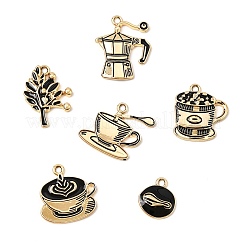 30 colgante de esmalte de aleación de café mezclado de 6 estilos&nbsp;ENAM-CJ0007-64