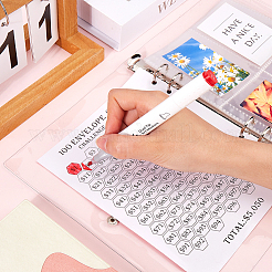 Папка-конверт из ПВХ A5 с 100 конвертами для сбережений AJEW-WH0471-112A