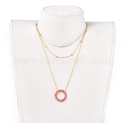 Kit de colliers avec perles de verre galvanisé&nbsp;NJEW-JN02626-05