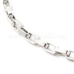 変色しない304ステンレススチールベネチアンチェーンブレスレット  ステンレス鋼色  7.40インチ（188mm）&nbsp;X-BJEW-JB06610