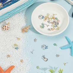 32 шт. 16 стиля эмалевых кабошонов из сплава&nbsp;DIY-SC0032-66