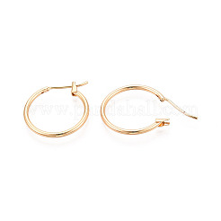 Boucles d'oreilles créoles en acier inoxydable 304&nbsp;EJEW-T048-25B-G