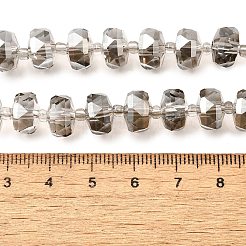 Прозрачные стеклянные бусины гальваническим пряди&nbsp;EGLA-P062-01A-03