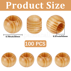 100 pezzo di perline europee in legno&nbsp;WOOD-PA0001-77