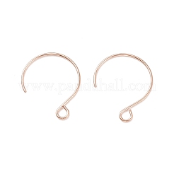 イオンプレーティング(IP) 304 ステンレススチール ピアスフック  水平ループ付き  ローズゴールド  22x18mm  穴：2.5mm  20ゲージ  ピン：0.8mm&nbsp;STAS-L216-02A-RG