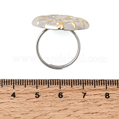 Offene Manschettenringe aus Edelstahl 304 für Damen&nbsp;RJEW-A093-02PG