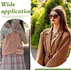 6 шт. стеклянных пуговиц на ножке&nbsp;BUTT-MA0001-17