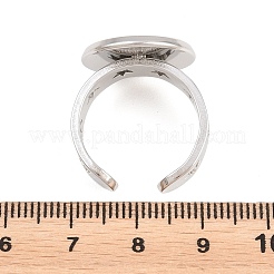 Componenti per anello a polsino aperto in acciaio inossidabile 304 a stella cava&nbsp;STAS-F366-07E-P