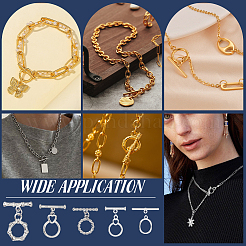 10 комплект латунных застежек-тоглов 5-х стилей&nbsp;KK-PH0012-27