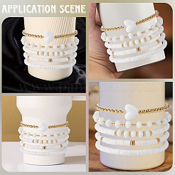 Полимерная глина и хрустальные бусины цепочка для чашек&nbsp;AJEW-WH20072-36B