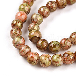 Выпечка окрашенные стеклянные бусины пряди DGLA-N003-6mm-B11