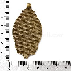 Винтажный тибетский стиль сплава резные розы большая подвеска кабошон настройки X-TIBEP-M018-99AB-NF