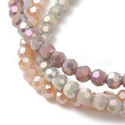 Браслеты из многорядных бусин из гальванизированного стекла&nbsp;BJEW-JB13309