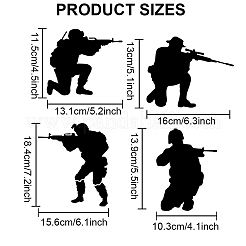 1 набор трафаретов для рисования в виде солдатиков DIY-MA0004-38A