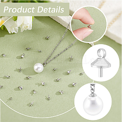 60 Stück 3 Stile Messing Tasse Perle Peg Bails Pin Anhänger&nbsp;KK-BBC0028-88P