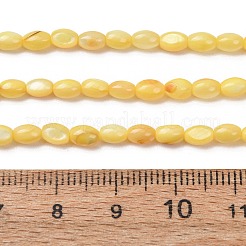 染め天然淡水シェルビーズ連売り  ライス  きいろ  5x3mm  穴：0.8mm  約38個/連  7.24''（18.4センチメートル）&nbsp;SH-CBA2978-06B