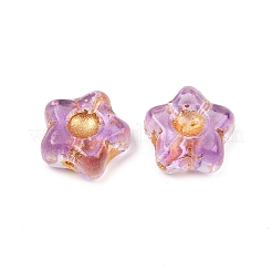 Гальванопокрытие и стеклянные бусины с золотым металлическим плетением&nbsp;EGLA-T029-02H