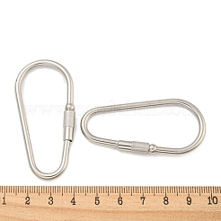 Подвески-карабинчики с винтовым замком из нержавеющей стали 304 STAS-C092-06P