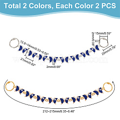 1 комплект эмалевой бабочки из сплава с цепочкой для украшения обуви в виде звеньев от сглаза&nbsp;FIND-NB0004-12