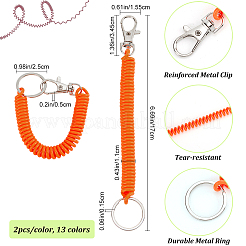 26 шт. 13-х цветная пластиковая пружинная веревка для аксессуаров для сумок для мобильных телефонов FIND-CP0001-61