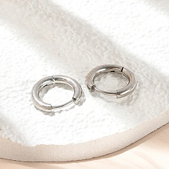 Серьги-кольца Huggie Hoop из нержавеющей стали 202 EJEW-O087-06F-P