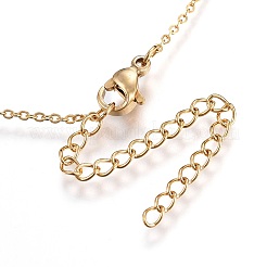 Collares colgantes de acero inoxidable 304&nbsp;LS-NJEW-O108-29G