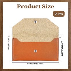 PUレザーウォレット2個  小銭入れ  女性用クラッチバッグ  チョコレート  175x130mm&nbsp;DIY-CL0001-14B