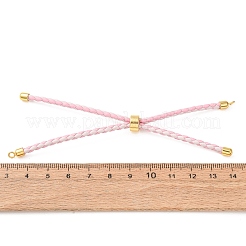 Fabrication de bracelets en cordon de cuir tressé en microfibre ronde ajustable&nbsp;KK-CBAC260-01G-26