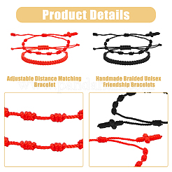 8шт. набор из 4-х браслетов из нейлонового плетеного шнура&nbsp;BJEW-FI0001-52
