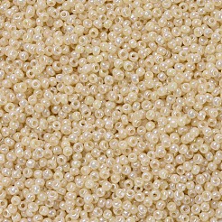 MIYUKIラウンドロカイユビーズ  日本製シードビーズ  11/0  （rr487)不透明な梨セイロンab  11/0  2x1.3mm  穴：0.8mm  約5500個/50g&nbsp;SEED-X0054-RR0487