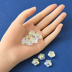 Прозрачный Electroplate стеклянные бусины&nbsp;GLAA-YW0003-19B